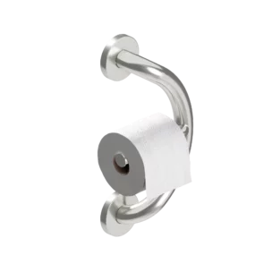 plus toilet paper holder in brushed stainless