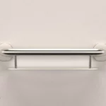 red dot shampoo shelf in brushed