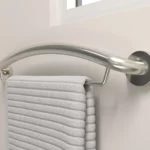 plus towel bar in brushed stainless