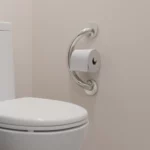 plus toilet paper holder in brushed stainless