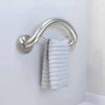 plus towel ring in brushed stainless